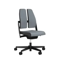 Office chair SitagXilium DuoBack swissmade without armrests, Gray, New, Ergonomic chair - ideal for flexible working