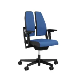 Office chair SitagXilium DuoBack swissmade with 4D armrests, Blue, New, Ergonomic chair - ideal for flexible working