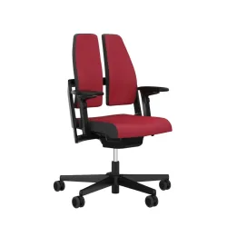 Office chair SitagXilium DuoBack swissmade with 4D armrests, Red, New, Ergonomic chair - ideal for flexible working