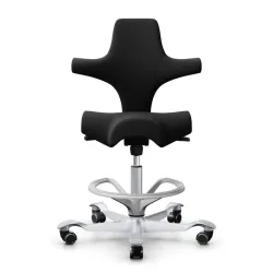 Counter stool HAG Capisco 8106, Black/Silver gray, New, Bar stool - Practical & comfortable