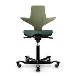 Saddle chair HAG Capisco Puls 8020, Green/Black, New, Ergonomic chair - ideal for flexible working