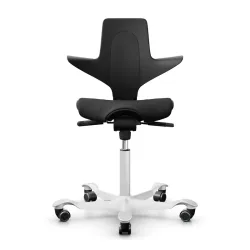 Saddle chair HAG Capisco Puls 8020, Black/White, New, Ergonomic chair - ideal for flexible working