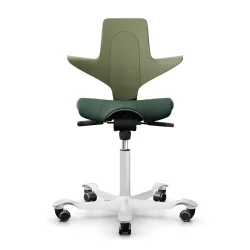 Saddle chair HAG Capisco Puls 8020, Green/White, New, Ergonomic chair - ideal for flexible working