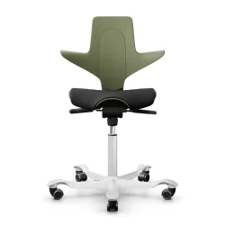 Saddle chair HAG Capisco Puls 8020, Green-black/White, New, Ergonomic chair - ideal for flexible working
