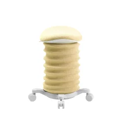 Height-adjustable office stool Topstar Sitness Yellow/White, Hard floor castors, Dynamic sitting - ideal for healthy sitting