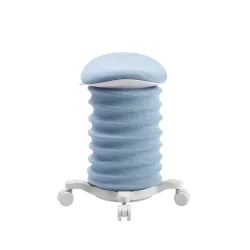 Height-adjustable office stool Topstar Sitness Blue/White, Hard floor castors, Dynamic sitting - ideal for healthy sitting