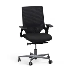 Office swivel chairs Chairzone Self One Pro with 1D armrests, Black, New, Ergonomic chair - ideal for flexible working