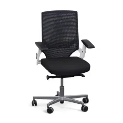 Office swivel chairs Chairzone Self One Pro with 1D armrests, White, New, Ergonomic chair - ideal for flexible working