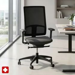 Office swivel chairs Sitag SitagPoint Tec 2 Mesh with 2D armrests, Anthracite, New, Ergonomic chair - ideal for flexible working