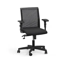 Smart Life 10 office chair with mesh backrest with 1D armrests, Black, New, Ergonomic chair - ideal for flexible working
