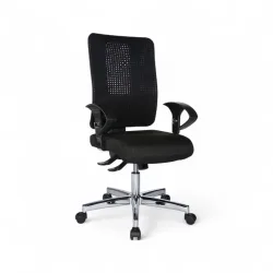 Office swivel chair Topstar Open XT Deluxe  with 1D armrests, Black, New, Ergonomic chair - ideal for flexible working