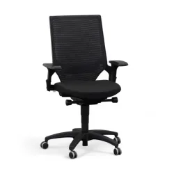 Chairzone Self One Classic office swivel chairs with 2D armrests, Black, New, Ergonomic chair - ideal for flexible working