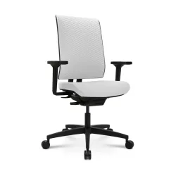 Tradingzone Green office chair with 3D armrests, White, New, Ergonomic chair - ideal for flexible working
