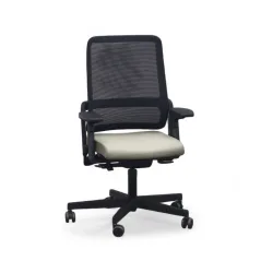 Office chair SitagXilium Mesh swissmade with 4D armrests, Beige, New, Ergonomic chair - ideal for flexible working