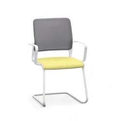 Cantilever Sitag SitagXilium Yellow with fixed armrests, Free swinging, New - Perfect for visitors and guests
