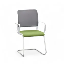 Cantilever Sitag SitagXilium Green with fixed armrests, Free swinging, New - Perfect for visitors and guests