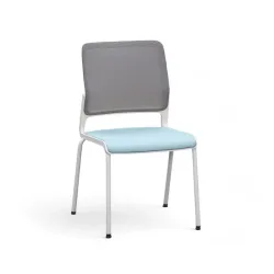4-legged chairs Sitag SitagXilium Mesh Blue without armrests, New - Perfect for office and reception
