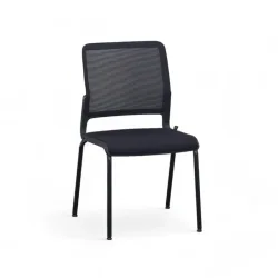 Sitag SitagXilium Mesh visitor chair Black without armrests, New - Perfect for office and reception