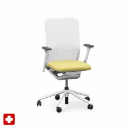 Office swivel chair Sitag SitagTeam Mesh with 2D armrests, Yellow, New, Ergonomic chair - ideal for flexible working
