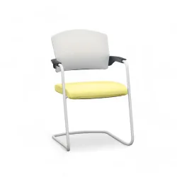Cantilever Sitag EL100 Yellow with fixed armrests, Free swinging, New - Perfect for visitors and guests