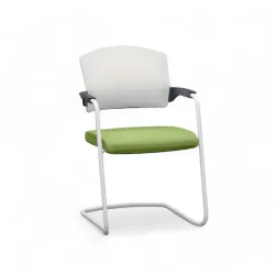 Cantilever Sitag EL100 Green with fixed armrests, Free swinging, New - Perfect for visitors and guests