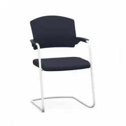 Cantilever Sitag EL100 Black with fixed armrests, Free swinging, New - Perfect for visitors and guests