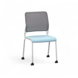 4-leg chairs Sitag SitagXilium Mesh Blue without armrests, New - Perfect for office and reception