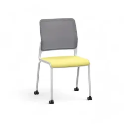 4-leg chairs Sitag SitagXilium Mesh Yellow without armrests, New - Perfect for office and reception