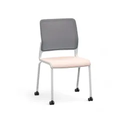 4-leg chairs Sitag SitagXilium Mesh Pink without armrests, New - Perfect for office and reception