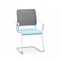 Cantilever Sitag SitagXilium Blue with fixed armrests, Free swinging, New - Perfect for visitors and guests