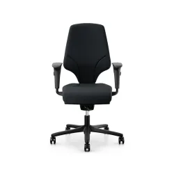 Office swivel chair Giroflex 64-3578 with 4D armrests, Black/Black, New, Ergonomic chair - ideal for flexible working
