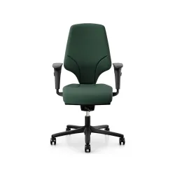 Office swivel chair Giroflex 64-3578 with 4D armrests, Dark green/Black, New, Ergonomic chair - ideal for flexible working
