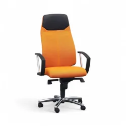 Office swivel chair Topstar with fixed armrests, Orange, New, Ergonomic chair - ideal for flexible working