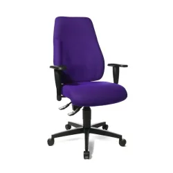 Office swivel chair Topstar Lady Sitness with 3D armrests, Purple, New, Ergonomic chair - ideal for flexible working