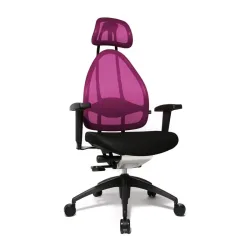 Office chair Topstar Open Art 2010 with 2D armrests, Purple/Black, New, Ergonomic chair - ideal for flexible working