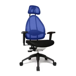 Office chair Topstar Open Art 2010 with 2D armrests, Blue/Black, New, Ergonomic chair - ideal for flexible working
