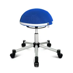 Office stool Topstar Sitness Half Ball Blue/Silver gray, New, Dynamic sitting - ideal for healthy sitting