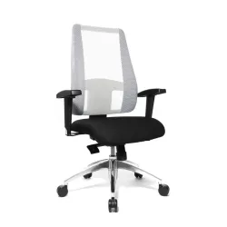 Office swivel chair Topstar Lady Sitness Deluxe with 2D armrests, White, New, Ergonomic chair - ideal for flexible working