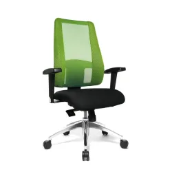 Office swivel chair Topstar Lady Sitness Deluxe with 2D armrests, Green, New, Ergonomic chair - ideal for flexible working
