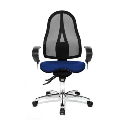 Topstar Sitness 15 office swivel chair with 1D armrests, Blue, New, Ergonomic chair - ideal for flexible working