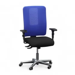 Office swivel chair Topstar Open X N with 2D armrests, Blue, New, Ergonomic chair - ideal for flexible working
