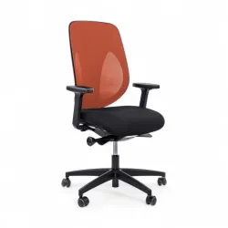 Bürostuhl Giroflex 353-4029 ohne Kopfstütze & mit 2D Armlehnen Orange/Schwarz, Neu, Ergonomischer Stuhl - ideal für flexibles Arbeiten