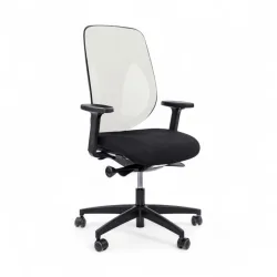 Bürostuhl Giroflex 353-4029 ohne Kopfstütze & mit 2D Armlehnen Weiss/Schwarz, Neu, Ergonomischer Stuhl - ideal für flexibles Arbeiten