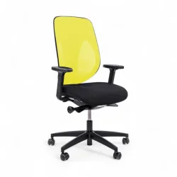 Bürostuhl Giroflex 353-4029 ohne Kopfstütze & mit 2D Armlehnen Gelb/Schwarz, Neu, Ergonomischer Stuhl - ideal für flexibles Arbeiten