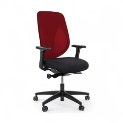 Bürostuhl Giroflex 353-4029 ohne Kopfstütze & mit 2D Armlehnen Rot/Schwarz, Neu, Ergonomischer Stuhl - ideal für flexibles Arbeiten
