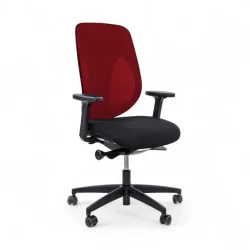 Bürostuhl Giroflex 353-4029 ohne Kopfstütze & mit 2D Armlehnen Rot/Schwarz, Neu, Ergonomischer Stuhl - ideal für flexibles Arbeiten