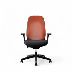Drehstuhl Giroflex 40-4049 mit 3D Armlehnen, Orange/Schwarz, Neu, Ergonomischer Stuhl - ideal für flexibles Arbeiten