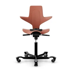 Sattelstuhl HAG Capisco Puls 8010 ohne Armlehnen, Rosa/Schwarz, Neu, Ergonomischer Stuhl - ideal für flexibles Arbeiten