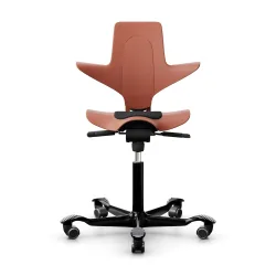 Sattelstuhl HAG Capisco Puls 8010 ohne Armlehnen, Rosa/Schwarz, Neu, Ergonomischer Stuhl - ideal für flexibles Arbeiten
