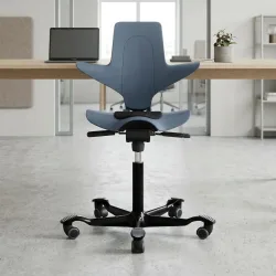 Sattelstuhl HAG Capisco Puls 8010 ohne Armlehnen, Blau/Schwarz, Neu, Ergonomischer Stuhl - ideal für flexibles Arbeiten